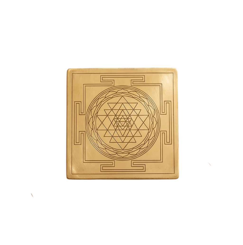 Shri Yantra with Mantra Engraved Small Size – Sri Yantra/Laxmi Yantra (5cm) Pure Copper