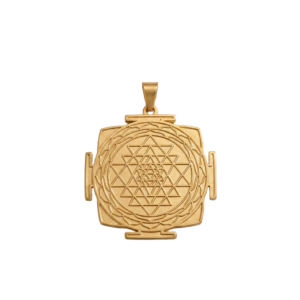 Sri Yantra Brass Pendant Locket for Good Luck for Men and Women
