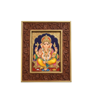 Lord Ganesh Ji with wooden Rectangular Frame | Temple Collection |