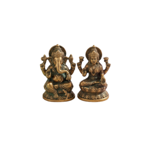 Laxmi & Ganesh Ji Brass Idol (Statue, Murti) for Table, Home & Office Decor, Worship & Gift