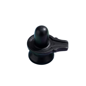 Sacred Traditions Black Polyresin Shivling for Puja Room - Large 6-Inch Lord Shiva Lingam Murti, Weather-Proof Outdoor Garden Spiritual Statue